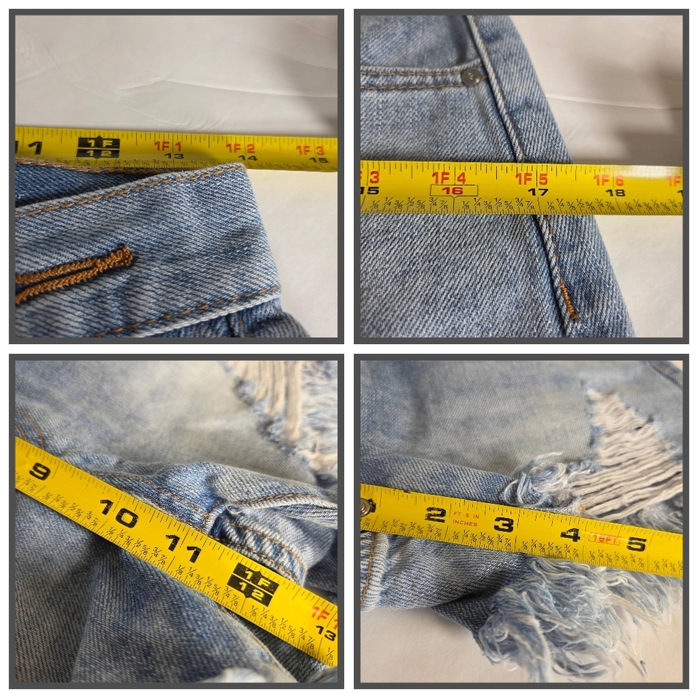 Insane Gene Light Wash Hi Rise Crossover Shorts Size Small - Picture 15 of 16
